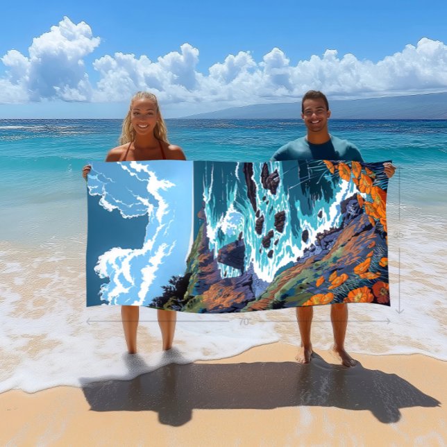 Große und weiche Farben Sonoma Coast Beach Handtuc Strandtuch (Take this great towel on vacation with you - large size but light weight for easy packing)