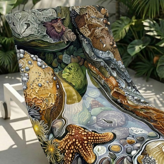 Grosse und weiche Farbtupfer Gezeitenschätze Badet Strandtuch (Von Creator hochgeladen)