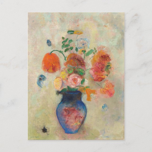 Große Vase mit Blume - Odilon Redon Postkarte (Vorderseite)