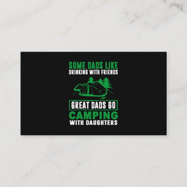 Große Vater Camping mit Daughters Visitenkarte (Vorderseite)