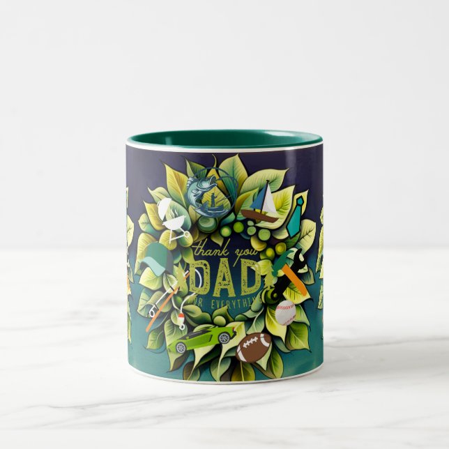 Große Väter Zweifarbige Tasse (Mittel)