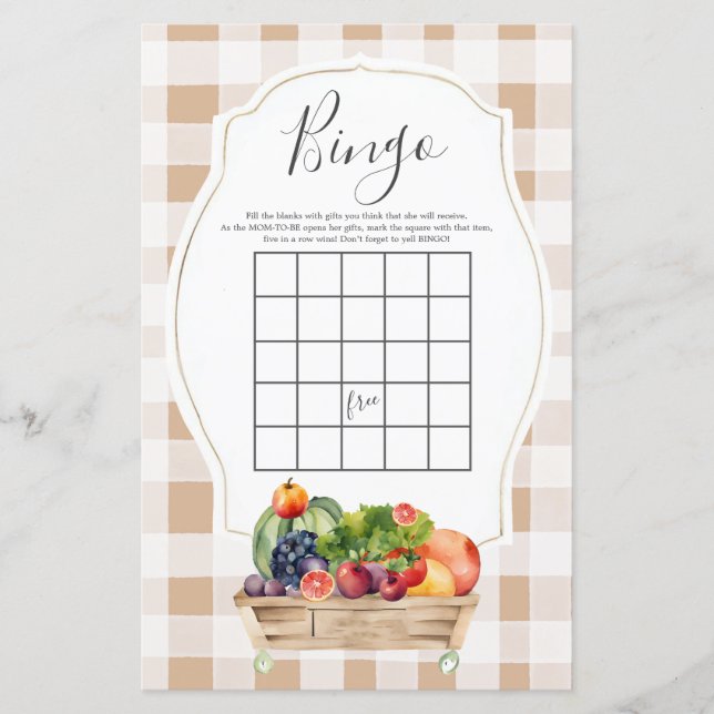 Grosse Veggies Bauern Märkte Bingo Spiele (Vorderseite)