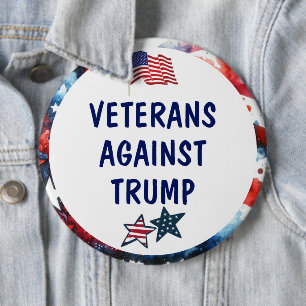Große Veteranen gegen Trump   Anti Trump Button