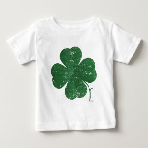 Große Vierblättriges Kleeblatt - Vintager Stil Baby T-shirt