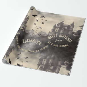 Grosse Viktorianische gotische Vintage Burg Geschenkpapier
