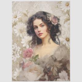 Große Vintag Inspirierte Viktorianische Era Lady & Seidenpapier
