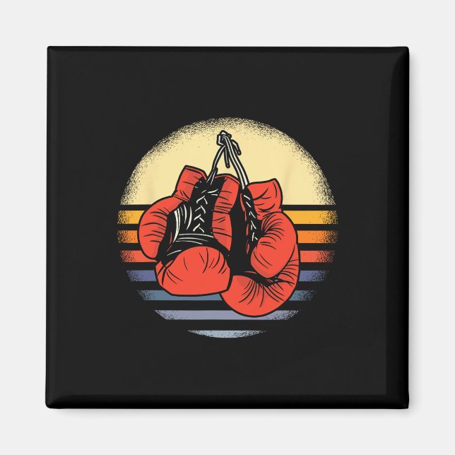 Große Vintage Boxhandschuhe Boxing Boxing Magnet (Vorne)