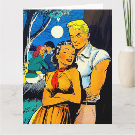 Große Vintage-Comics-Karte Karte