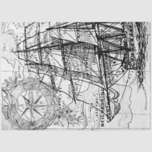 Große Vintage Decoupage Maps für Künstler c Seidenpapier