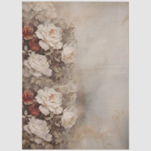 Große Vintage-inspirierte elegante rote und weiße Seidenpapier