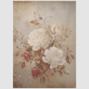 Große Vintage-inspirierte elegante rote und weiße Seidenpapier