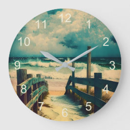 Große Vintage Strandsäulenuhr Große Wanduhr