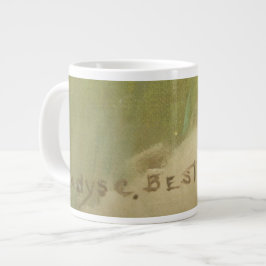 Große Vintage Tasse/Gläser C> Bester Druck/Metropo Jumbo-Tasse