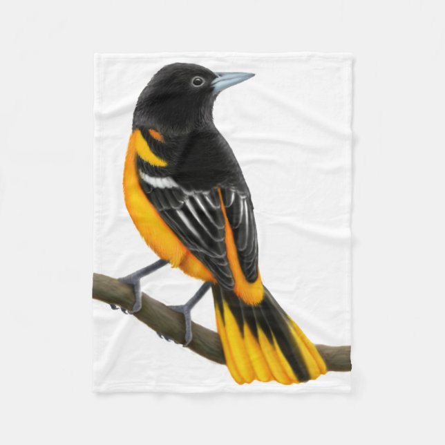 Große Vogel-Fleece-Decke Baltimores Oriole Fleecedecke (Vorderseite)