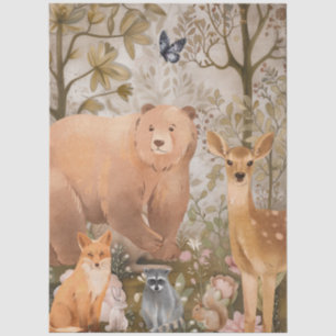 Große Waldtiere Decoupage Seidenpapier