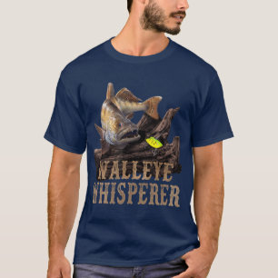 Große Walleye mit Zeichnend Fischerhut T-Shirt
