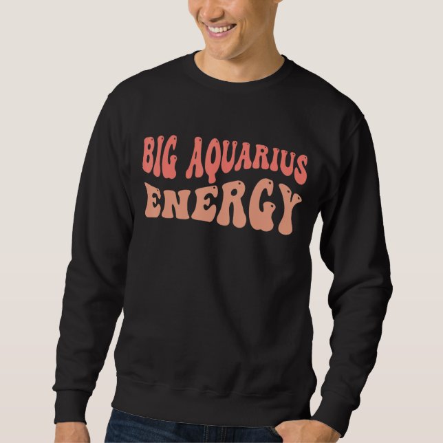Große Wassermann Energie Sternzeichen Sweatshirt (Vorderseite)