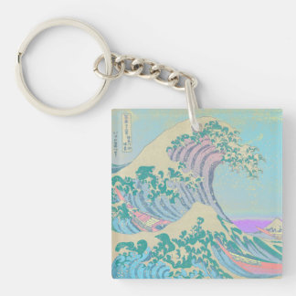 Große Wave Pastel Schlüsselring