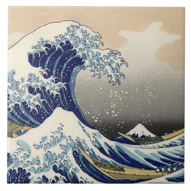 GROSSE WAVE VON KANAGAWA FLIESE (Vorderseite)