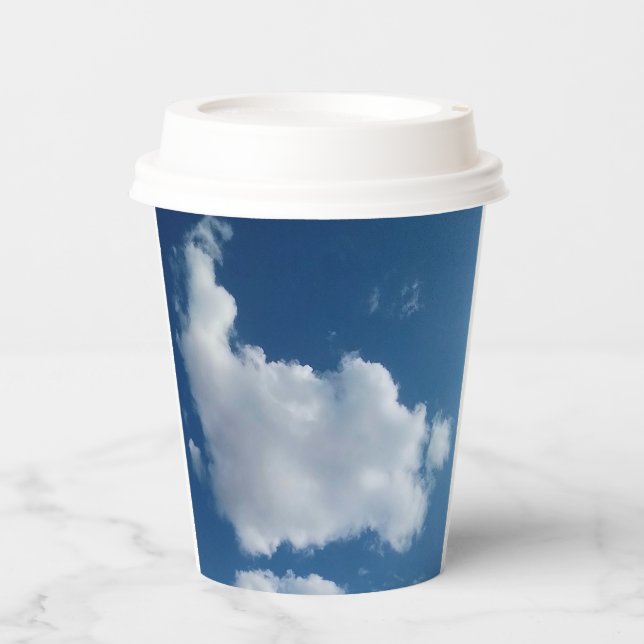 Große weiche Wolke Pappbecher (Vorderseite)