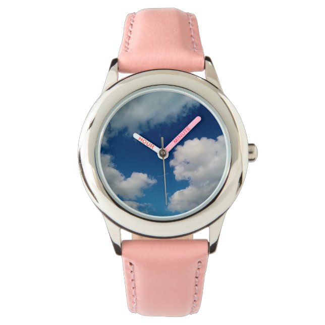 Große weiche Wolken Armbanduhr (Vorderseite)