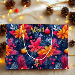 Große Weihnachts-Geschenktasche mit lebendiger Flo Geschenktüte