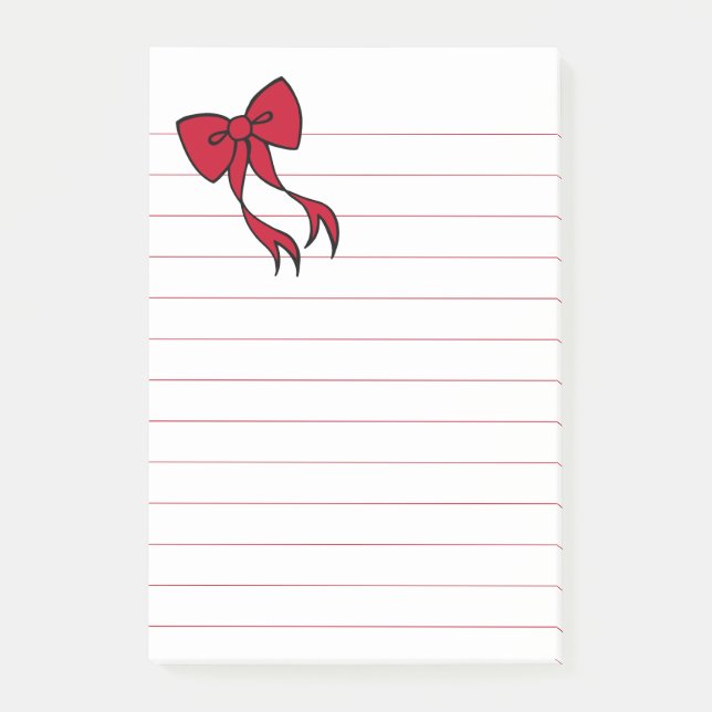 Große Weihnachts-Schleifen-Post-it-Notes-Geschenk Post-it Klebezettel (Vorderseite)