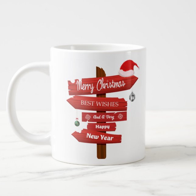Große Weihnachtsfeiertage-Tasse Jumbo-Tasse (Links)
