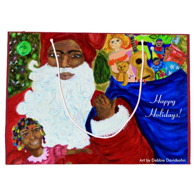 Große Weihnachtsgatter - Weihnachtsfeiertage Große Geschenktüte (Rückseite)