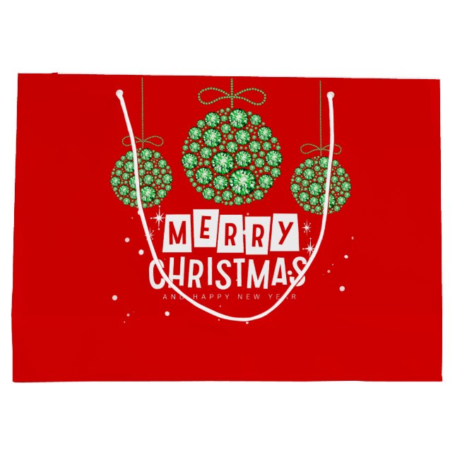 Große Weihnachtsgeschenktasche Große Geschenktüte (Rückseite)