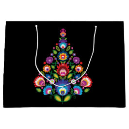 Große Weihnachtsgeschenktasche mit individueller N Große Geschenktüte