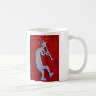 Große weiße Kokopelli Kaffee-Tasse Kaffeetasse