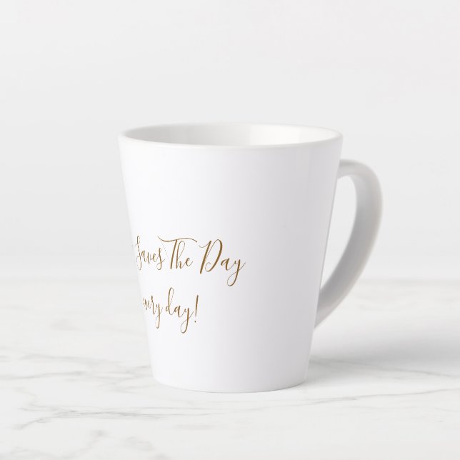 Große weiße Latte-Tasse Milchtasse (Rechte Ecke)