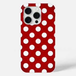 Große weiße Polka Punkte auf lieblich Red Case-Mate iPhone Hülle