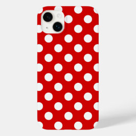 Große weiße Polka Punkte auf schönen roten Punkten Case-Mate iPhone 14 Plus Hülle