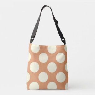 Große weiße Polka-Punkte Design auf rosa Tragetaschen Mit Langen Trägern