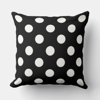 Große weiße Polka-Punkte Kissen