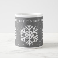 Große weiße Schneeflocke, lassen Sie es grau und w