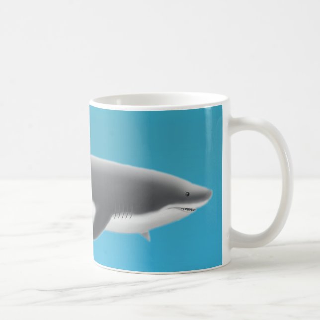 Große weißer Haifisch-Tasse Tasse (Rechts)