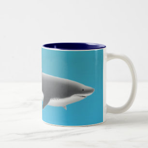 Große weißer Haifisch-Tasse Zweifarbige Tasse