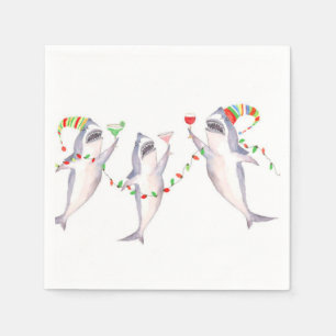Große weißes WeihnachtsParty-Servietten Serviette