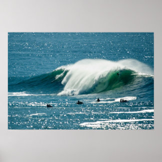 Große Welle in Mavricks Poster