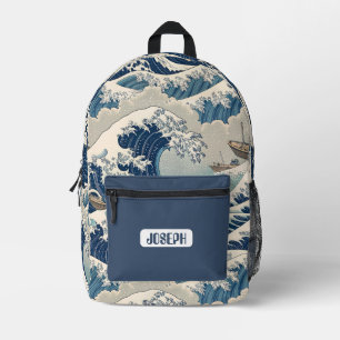 Große Welle Japanische Kunst Rucksack