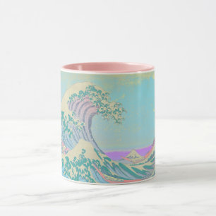 Große Welle Pastell Tasse