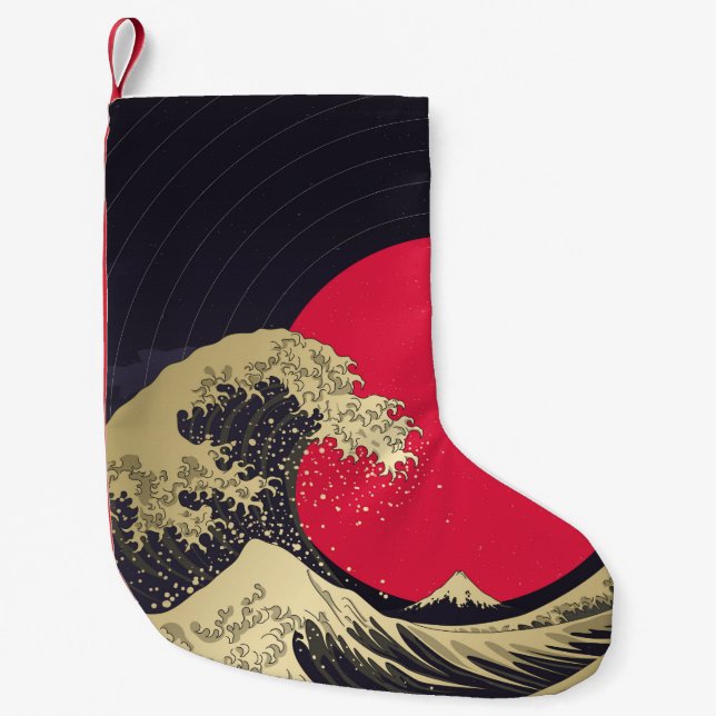 "Große Welle von Kanagawa". Hokusai, japanische We Kleiner Weihnachtsstrumpf (Vorderseite)