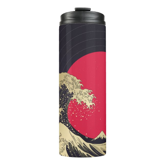 "Große Welle von Kanagawa". Hokusai, japanische We Thermosbecher (Vorderseite)