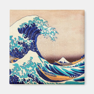 Große Welle von Kanagawa Vintage japanische Druckk Magnet