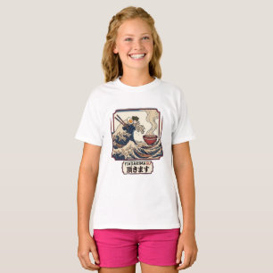 Große Welle von Ramen Japanisches Food-Art T-Shirt