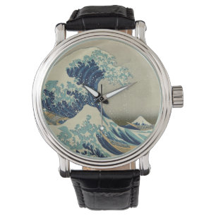 Große Welle vor der Küste Kanagawas von Hokusai Armbanduhr