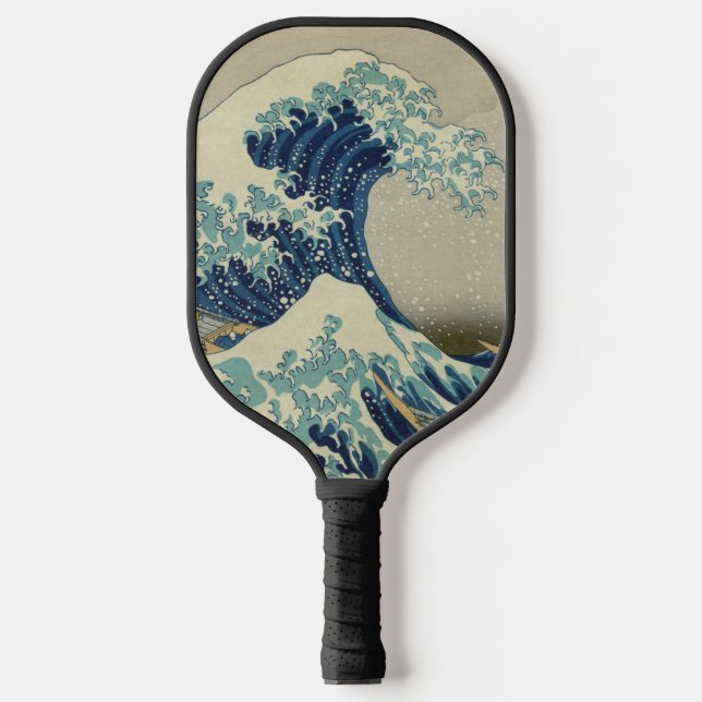 Große Welle vor der Küste Kanagawas von Hokusai Pickleball Schläger (Vorderseite)